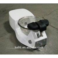 China factory spa supplies fantastic white pedicure tub portable with casting glass basin, pedicure spa chair base