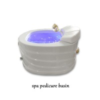 Wholesale White Salon Furniture Basin Salon Pedicure Chair Acrylic Bowl